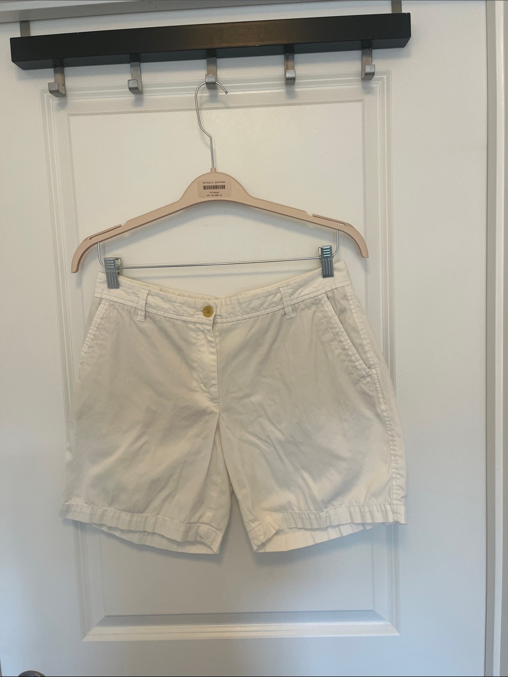 Talbots White Cotton Girlfriend Chino Shorts